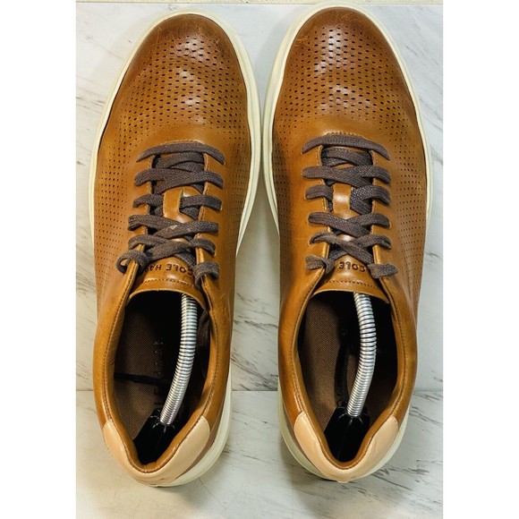 Cole Haan Men's GrandPrø Rally Laser Cut Sneaker British Tan Style 10.5 M - Picture 7 of 8